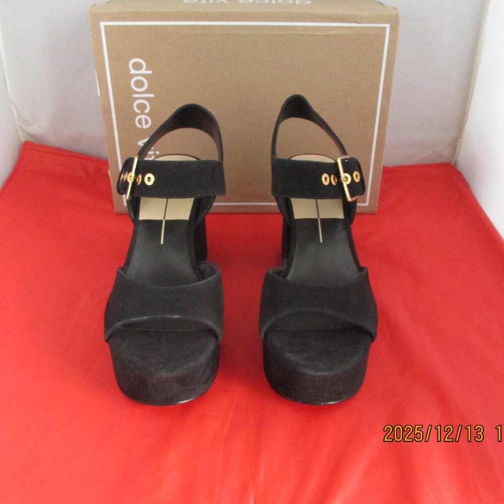 DOLCE VITA BOBBY HEELED SANDALS - $150 - US Size 11 - ONYX SUEDE - 1410 - Picture 3 of 10